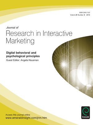 cover image of Journal of Research in Interactive Marketing, Volume 8, Issue 3
